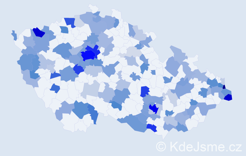Jméno: 'Sara', počet výskytů 305 v celé ČR