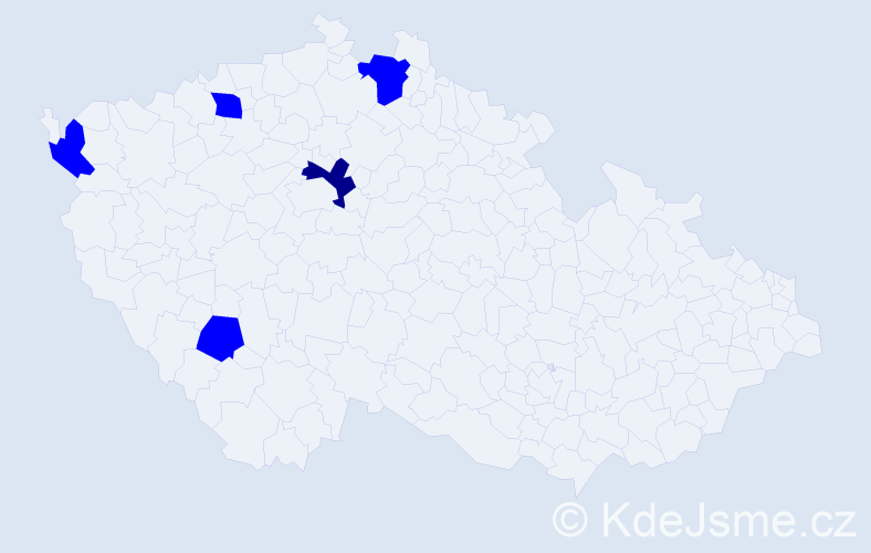 Jméno: 'Daniel Christian', počet výskytů 6 v celé ČR