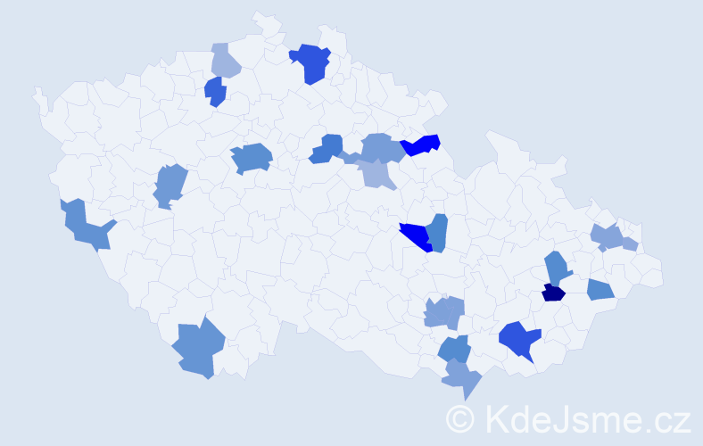 Jméno: 'Eda', počet výskytů 51 v celé ČR