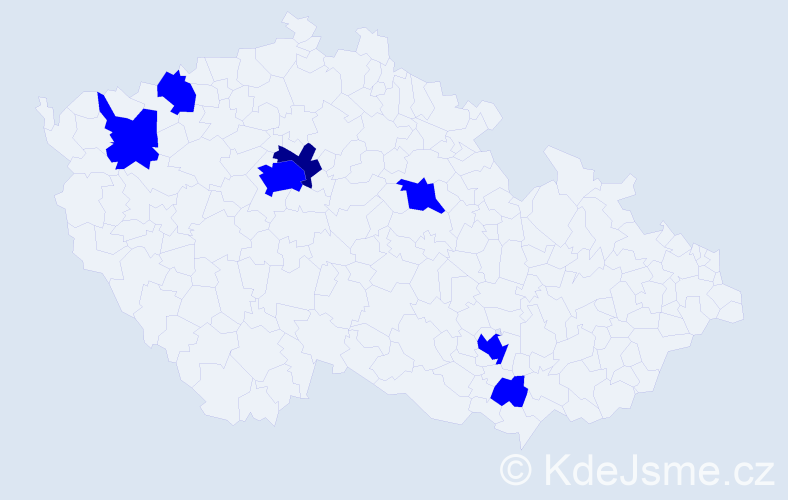 Jméno: 'Oktavián', počet výskytů 8 v celé ČR