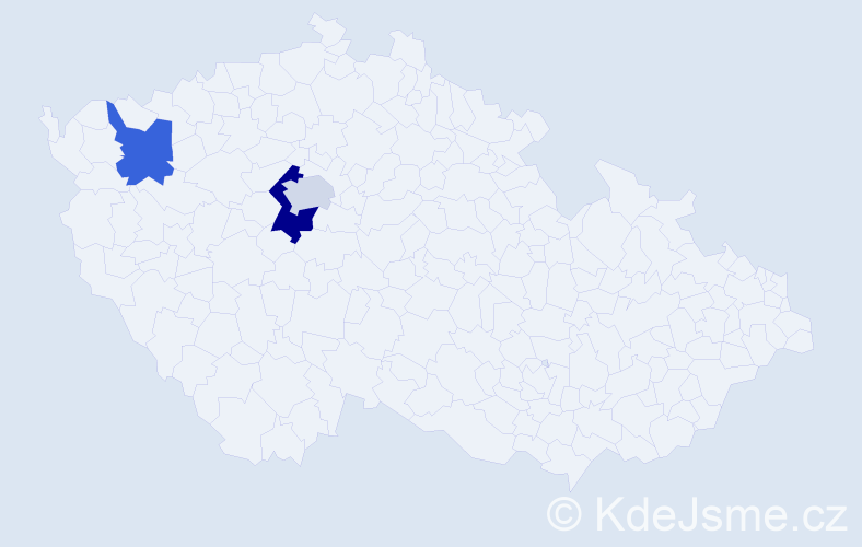 Jméno: 'Hany', počet výskytů 4 v celé ČR