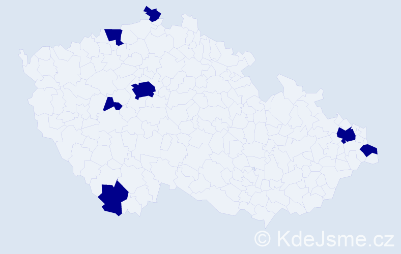 Jméno: 'Le Thuy', počet výskytů 7 v celé ČR
