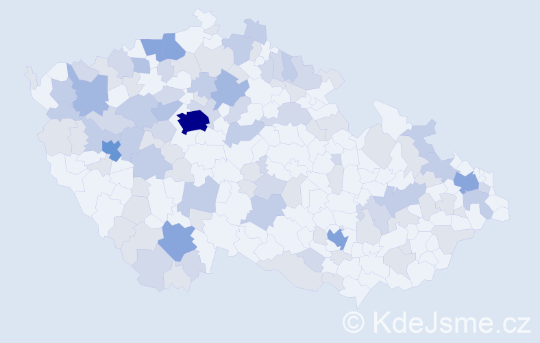Jméno: 'Milouš', počet výskytů 232 v celé ČR