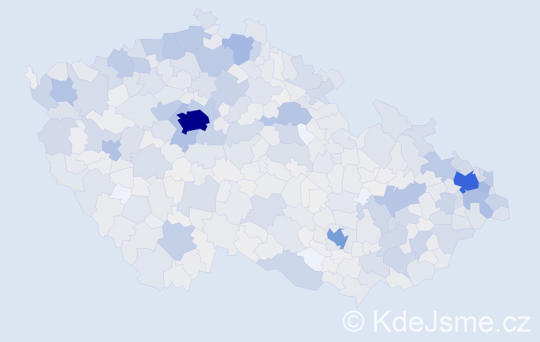 Jméno: 'Kristián', počet výskytů 2887 v celé ČR