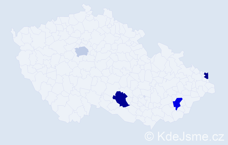 Jméno: 'Kristian Robert', počet výskytů 4 v celé ČR