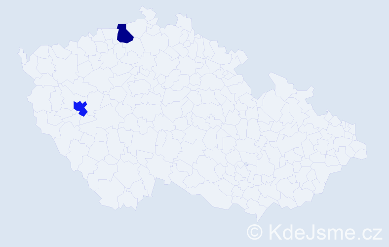 Jméno: 'Monika Magdalena', počet výskytů 2 v celé ČR