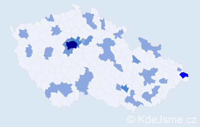 Jméno: 'Joel', počet výskytů 52 v celé ČR