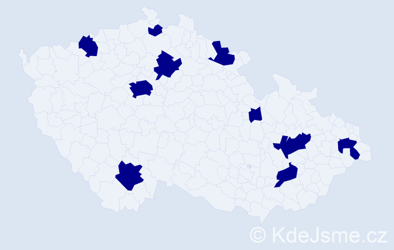 Jméno: 'Marta Anna', počet výskytů 10 v celé ČR