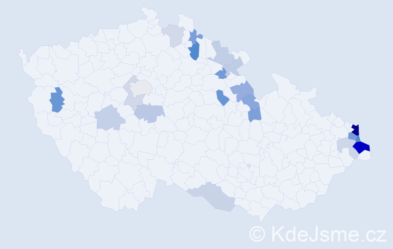 Jméno: 'Grażyna', počet výskytů 44 v celé ČR