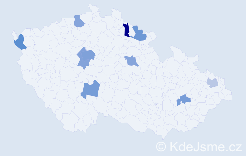 Jméno: 'Niva', počet výskytů 17 v celé ČR