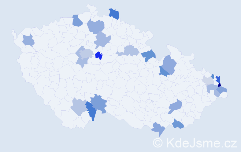 Jméno: 'Adam Jan', počet výskytů 32 v celé ČR