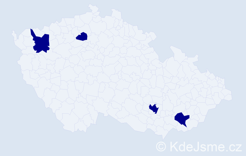 Jméno: 'Jacob James', počet výskytů 4 v celé ČR