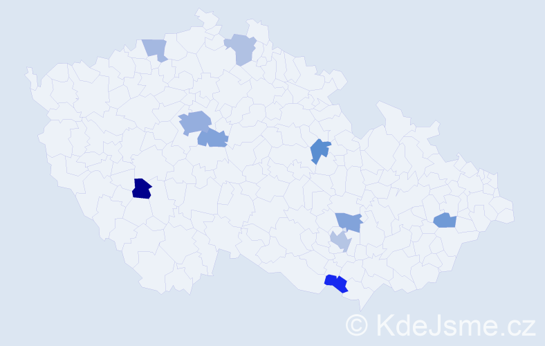 Jméno: 'Loreta', počet výskytů 19 v celé ČR