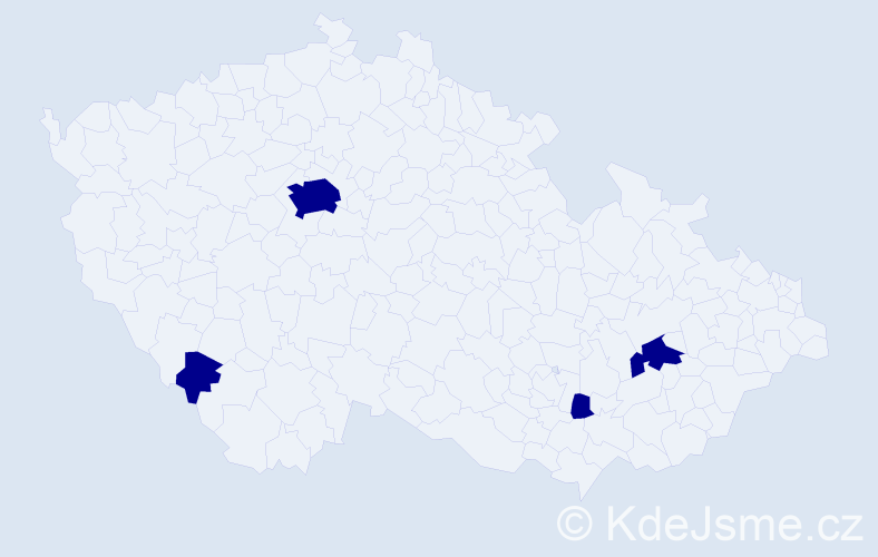 Jméno: 'Josef Michael', počet výskytů 4 v celé ČR