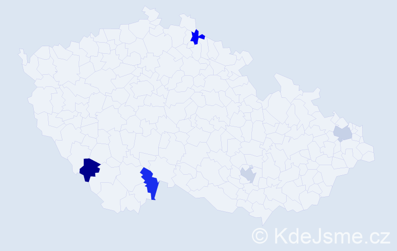 Jméno: 'Quoc Anh', počet výskytů 5 v celé ČR