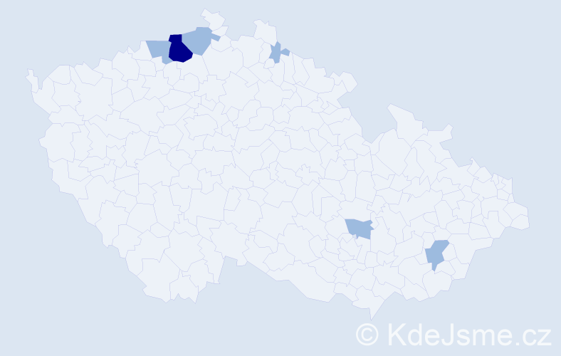 Jméno: 'Eduárd', počet výskytů 9 v celé ČR