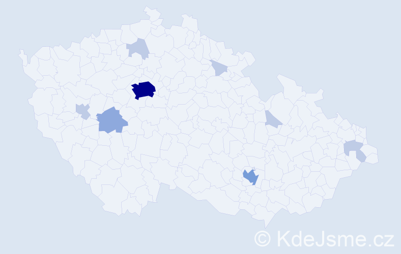 Jméno: 'Aya', počet výskytů 20 v celé ČR