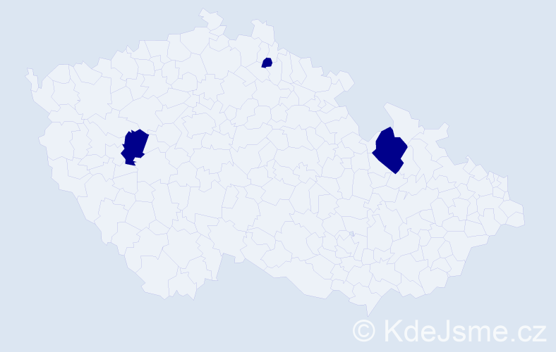 Jméno: 'Abel', počet výskytů 3 v celé ČR