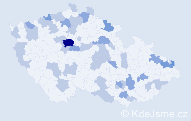 Jméno: 'Želmíra', počet výskytů 87 v celé ČR