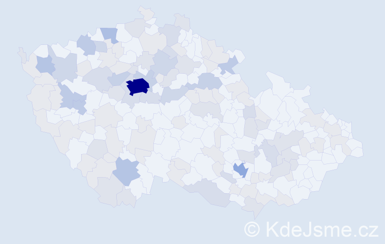 Jméno: 'Oksana', počet výskytů 265 v celé ČR