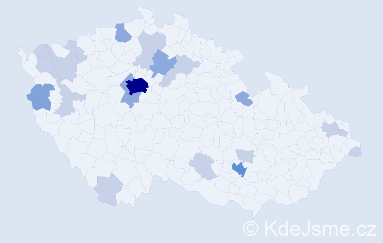 Jméno: 'Georgij', počet výskytů 44 v celé ČR