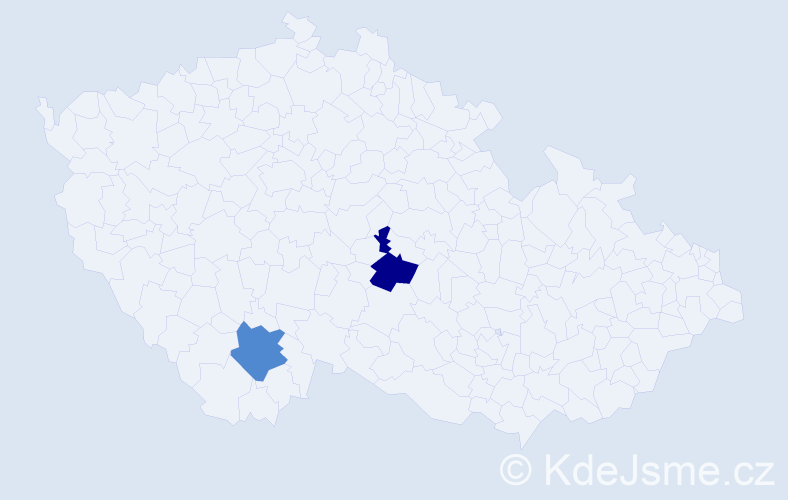 Jméno: 'Lara Anna', počet výskytů 2 v celé ČR