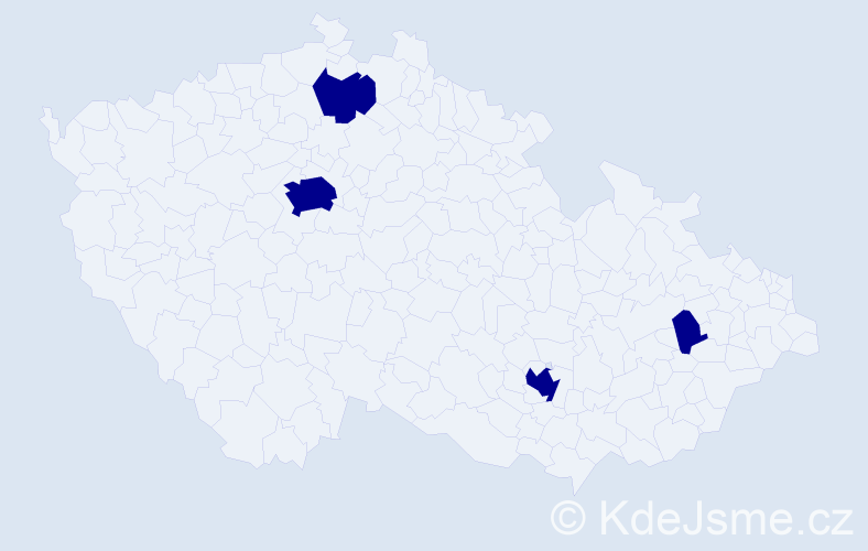 Jméno: 'Daliborka', počet výskytů 4 v celé ČR