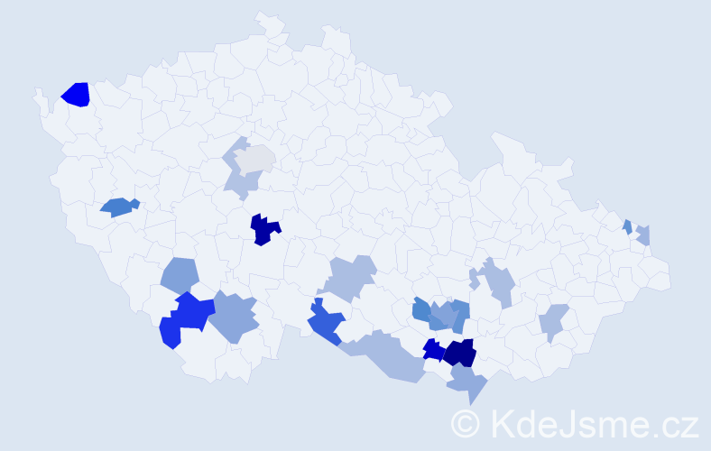 Jméno: 'Klotilda', počet výskytů 31 v celé ČR