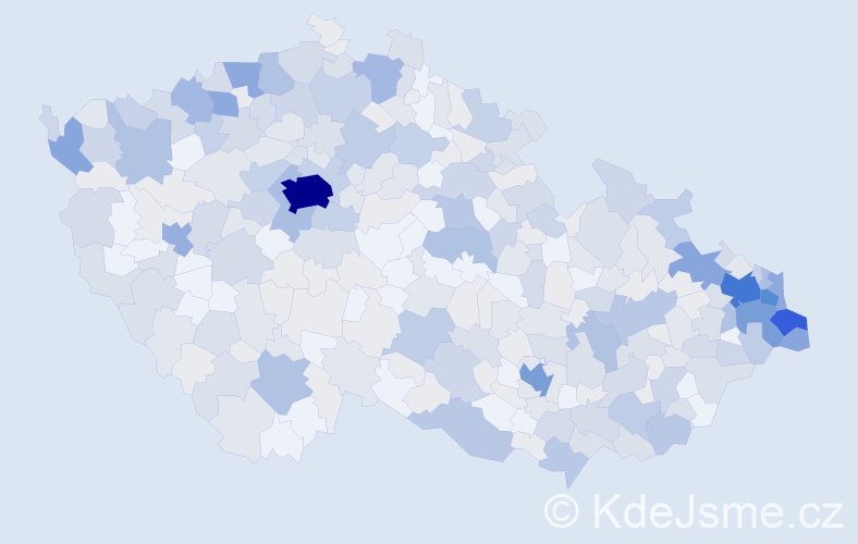 Jméno: 'Karina', počet výskytů 874 v celé ČR