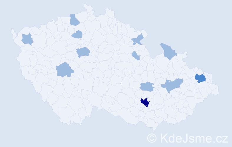 Jméno: 'Marcos', počet výskytů 16 v celé ČR