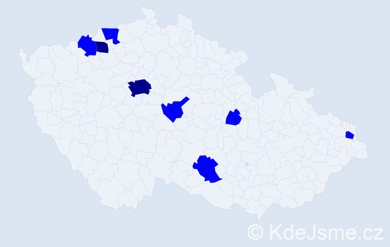 Jméno: 'Medea', počet výskytů 10 v celé ČR