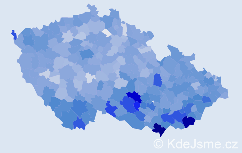 Jméno: 'Ludvík', počet výskytů 7776 v celé ČR