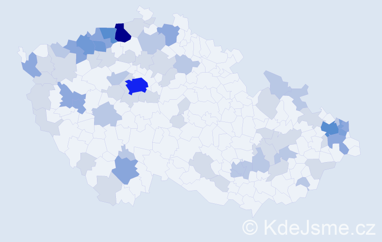 Jméno: 'Elemír', počet výskytů 161 v celé ČR