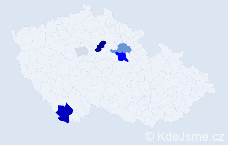 Jméno: 'Ija', počet výskytů 6 v celé ČR