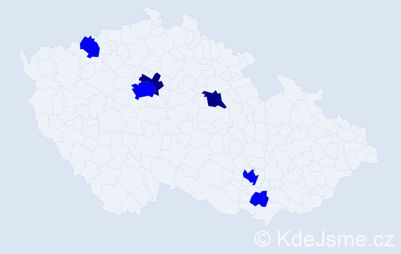 Jméno: 'Oktavián', počet výskytů 8 v celé ČR
