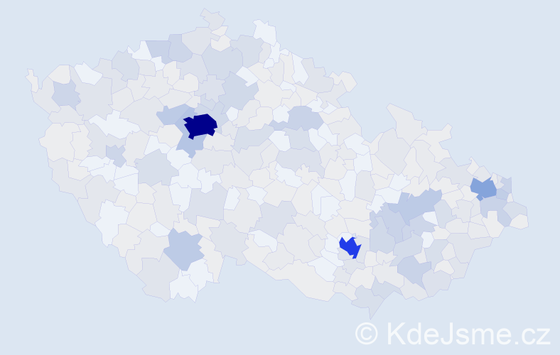 Jméno: 'Lucia', počet výskytů 767 v celé ČR