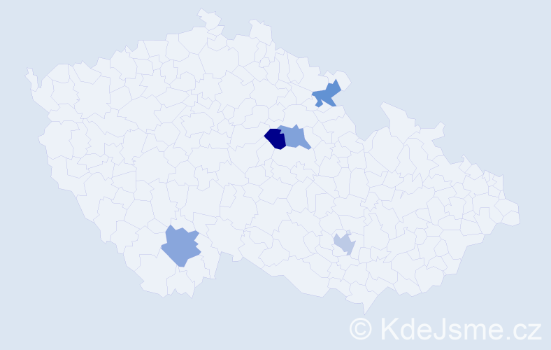 Jméno: 'Marek Karel', počet výskytů 5 v celé ČR