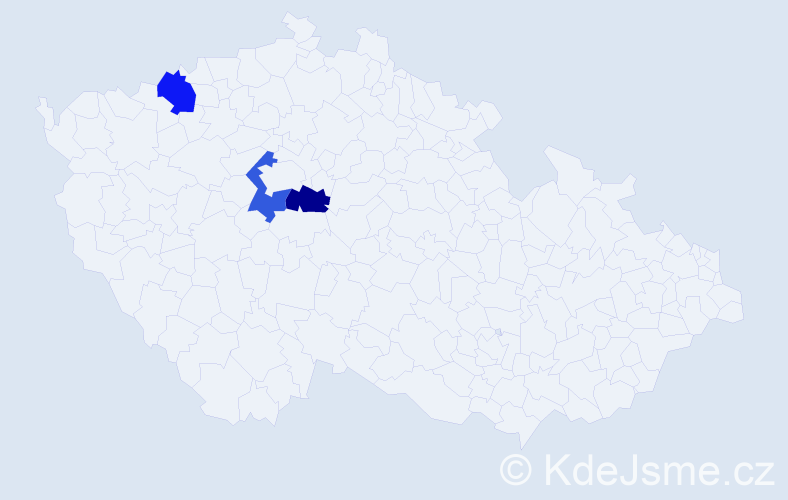 Jméno: 'Benjamin Samuel', počet výskytů 3 v celé ČR