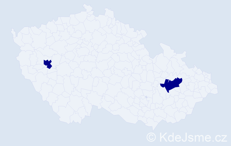 Jméno: 'David Kristián', počet výskytů 2 v celé ČR