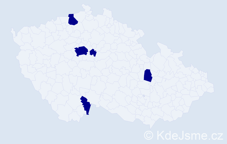 Jméno: 'Adam Kristián', počet výskytů 5 v celé ČR