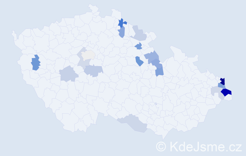 Jméno: 'Grażyna', počet výskytů 42 v celé ČR