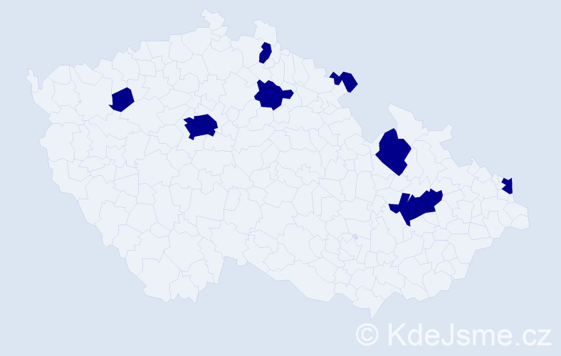 Jméno: 'Albrecht', počet výskytů 8 v celé ČR
