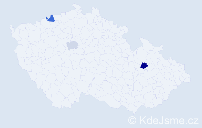 Jméno: 'Cosmin', počet výskytů 4 v celé ČR