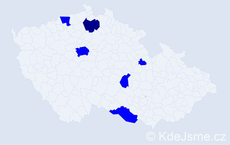 Jméno: 'Jevhen', počet výskytů 7 v celé ČR