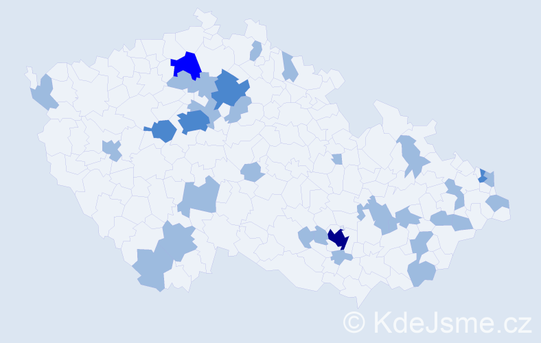 Jméno: 'Sedrik', počet výskytů 42 v celé ČR
