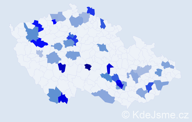 Jméno: 'Alessandro', počet výskytů 70 v celé ČR