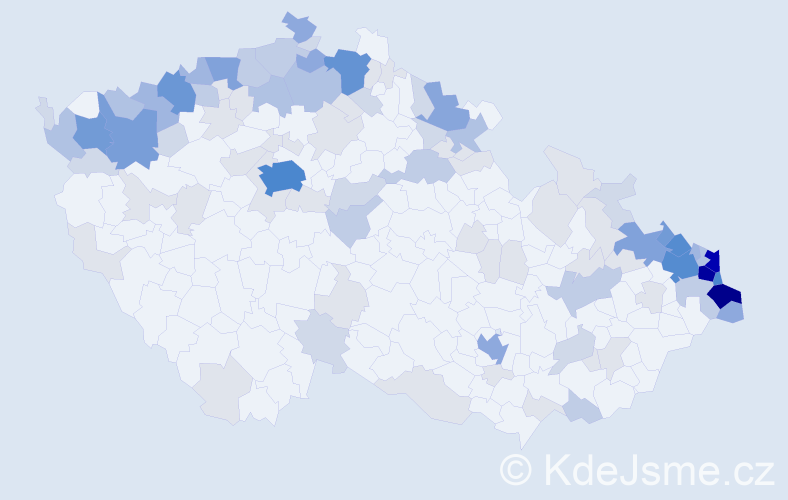Jméno: 'Uršula', počet výskytů 366 v celé ČR