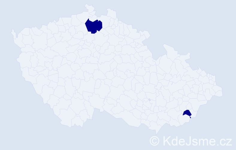 Jméno: 'Viktor Miroslav', počet výskytů 2 v celé ČR