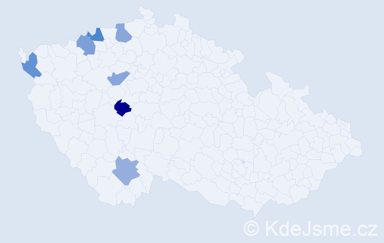 Jméno: 'Stacy', počet výskytů 7 v celé ČR