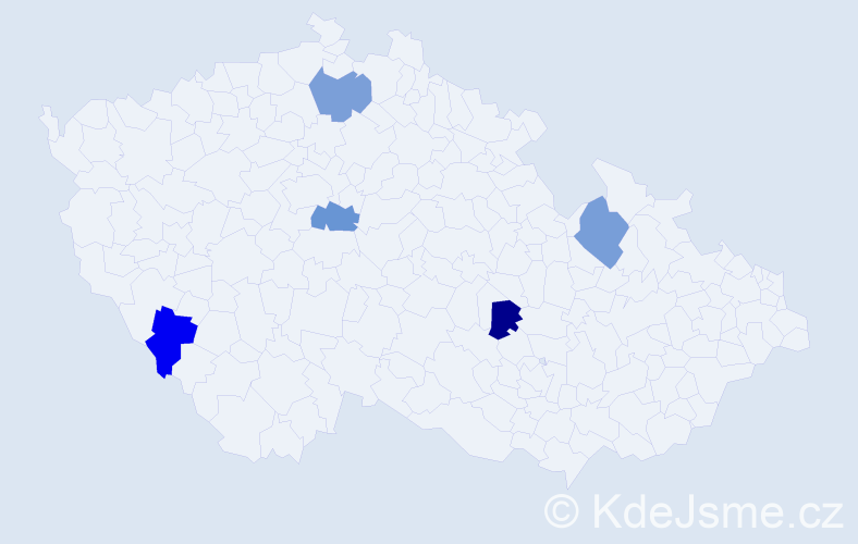 Jméno: 'Roman Karel', počet výskytů 5 v celé ČR